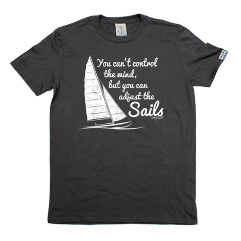 Ocean Bound Sailing Tee - You Cant Control The Wind - Mens T-Shirt