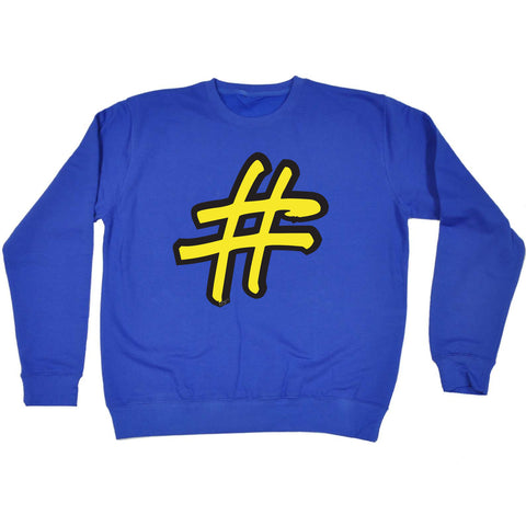 123t Funny Kids Sweatshirt - Hashtag - Sweater Jumper