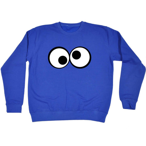 123t Funny Kids Sweatshirt - Googley Eyes - Sweater Jumper