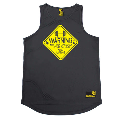 Sex Weights and Protein Shakes Gym Bodybuilding Vest - Warning Start Talking Lifting - Dry Fit Performance Vest Singlet