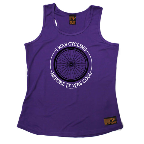 Ride Like The Wind Womens Cycling Vest - Wheel I Was Cycling Before It Was Cool - Dry Fit Performance Vest Singlet