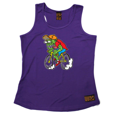 Ride Like The Wind Womens Cycling Vest - Weirdo Cyclist - Dry Fit Performance Vest Singlet