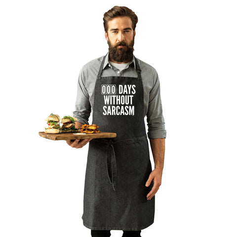 000 Days Without Sarcasm - Funny Kitchen Apron