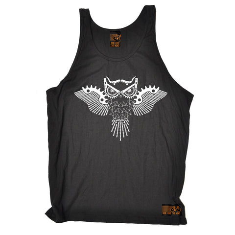 Ride Like The Wind Night Rider Owl Chain Design Cycling Vest Top