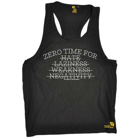 SWPS Zero Time For Hate … Negativity Sex Weights And Protein Shakes Gym Men's Tank Top
