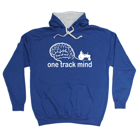 123t One Track Mind Tractor Funny Hoodie