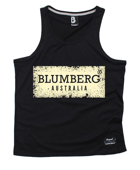 Blumberg Australia Men's Blumberg Australia Cream Distressed Design Premium Vest Tank Top