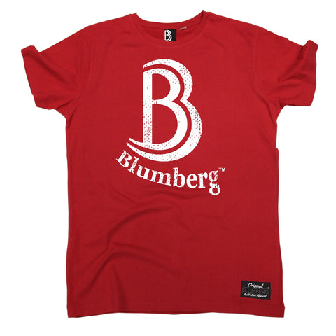 Men's B Blumberg White Text Chest Design Premium T-Shirt