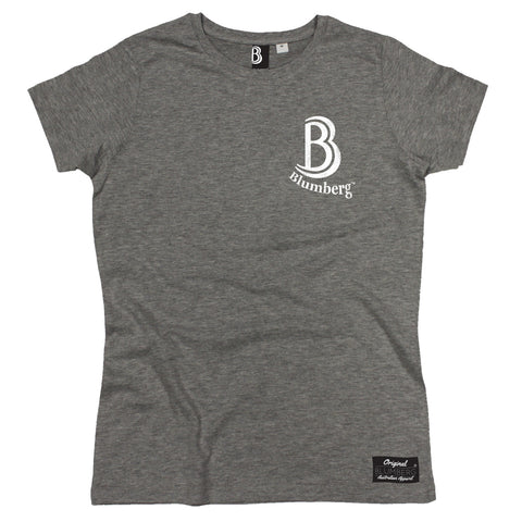 Women's B Blumberg Logo White Text Breast Pocket Design - Premium T-Shirt