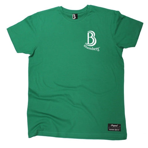 Men's B Blumberg Logo White Text Breast Pocket Design Premium T-Shirt