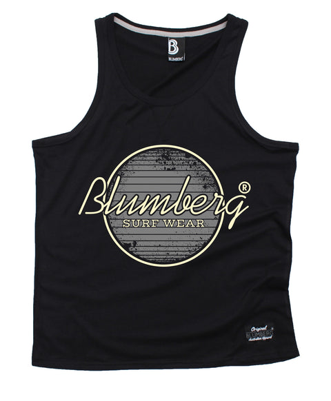 Blumberg Australia Men's Blumberg Surf Wear Grey Design Premium Vest Tank Top
