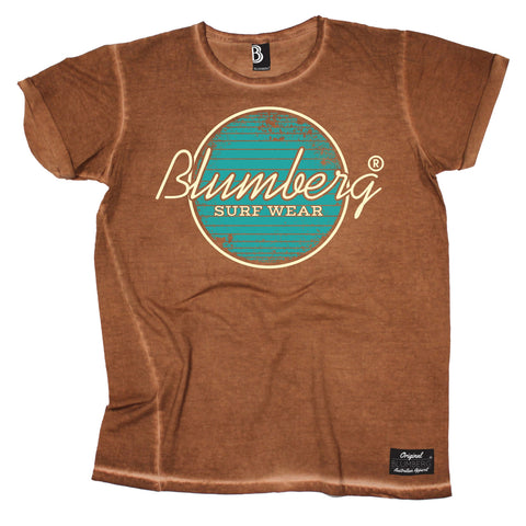 Men's Blumberg Surf Wear Turquoise Design Vintage T-Shirt