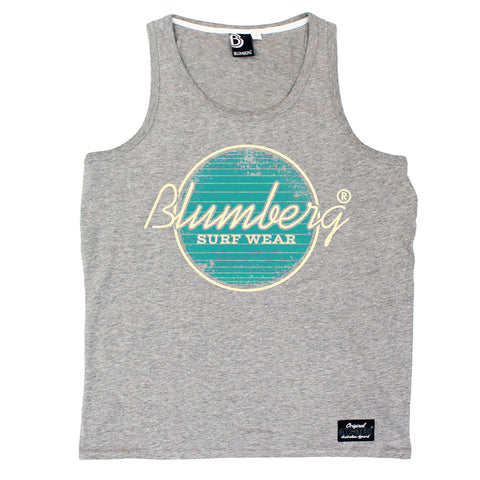 Blumberg Australia Men's Blumberg Surf Wear Turquoise Design Premium Vest Tank Top