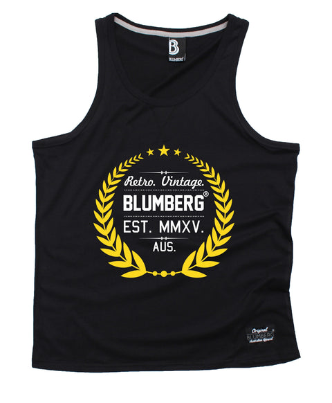 Blumberg Australia Men's Retro Vintage Blumberg Est MMXV Aus Premium Vest Tank Top
