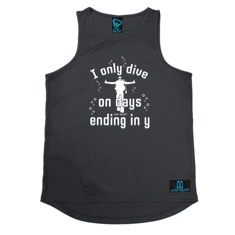 Open Water I Only Dive On Days Ending In Y Scuba Diving Men's Training Vest
