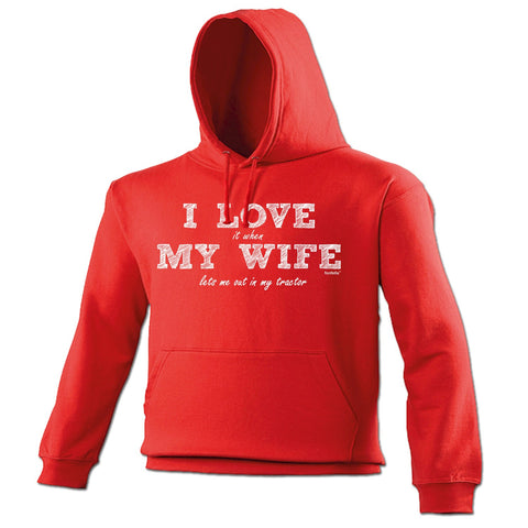 123t I Love It When My Wife ... Tractor Funny Hoodie