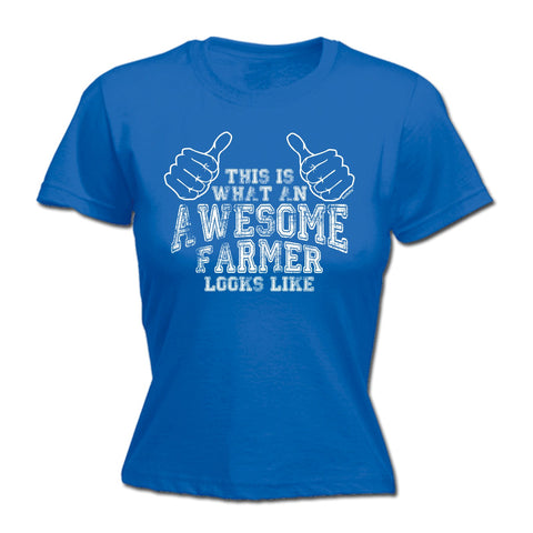 123t Women's This Is What An Awesome Farmer Funny T-Shirt