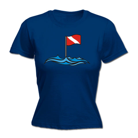 Open Water Women's Dive Site Flag Design Scuba Diving T-Shirt