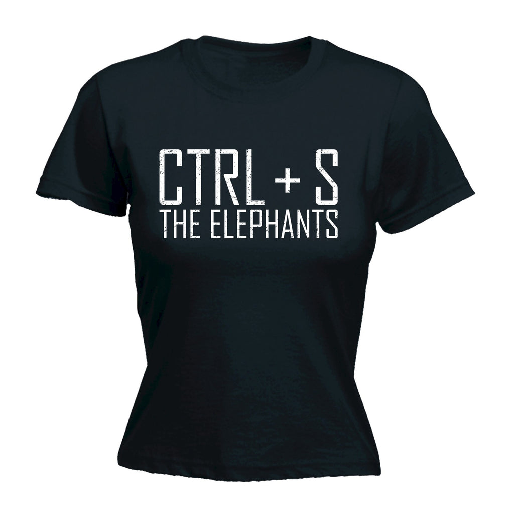 123t Women's CTRL + S The Elephants Funny T-Shirt