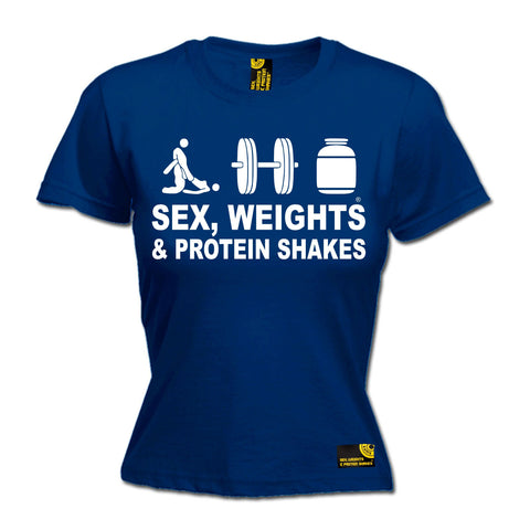 Sex Weights and Protein Shakes Women's Sex Weights & Protein Shakes D3 Gym T-Shirt