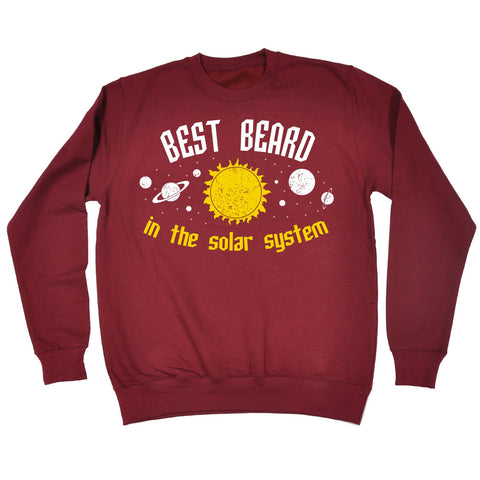 123t Best Beard In The Solar System Galaxy Design Funny Sweatshirt
