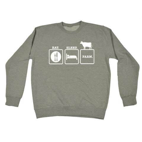 123t Eat Sleep Farm Funny Sweatshirt, 123t