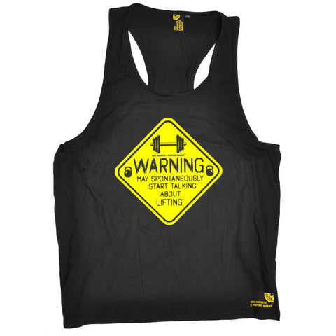SWPS Warning Start Talking About Lifting Sex Weights And Protein Shakes Gym Men's Tank Top