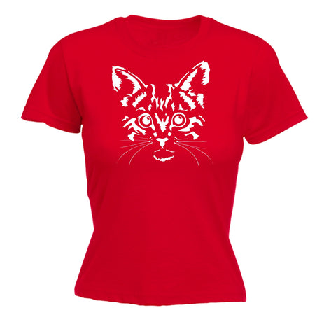 123t Women's Cat Face Design Funny T-Shirt