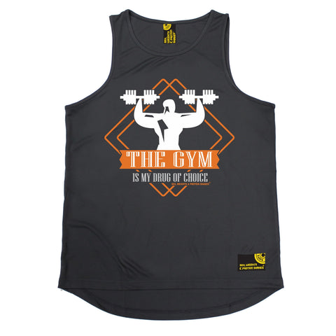 SWPS The Gym Is My Drug Of Choice Sex Weights And Protein Shakes Men's Training Vest