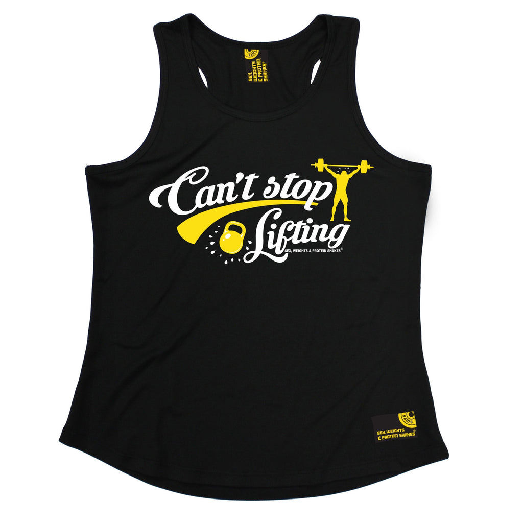 SWPS Can't Stop Lifting Sex Weights And Protein Shakes Gym Girlie Training Vest