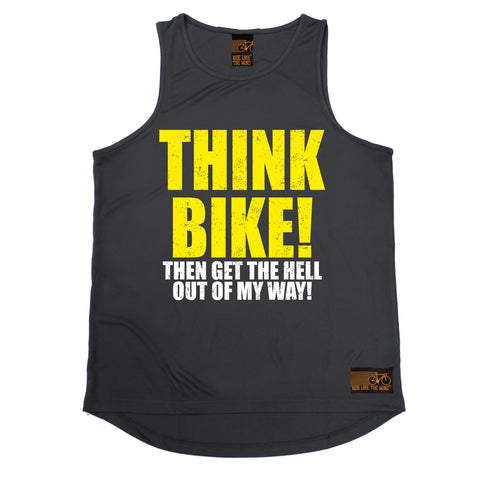 Ride Like The Wind Think Bike ... Out Of My Way Cycling Men's Training Vest