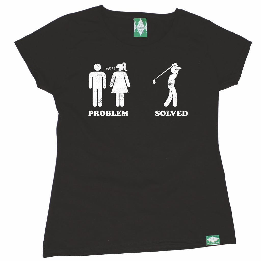 Out Of Bounds Women's Problem Solved Golfer Golfing T-Shirt