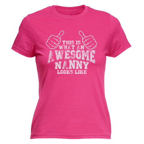 123t Women's This Is What An Awesome Nanny Looks Like Funny T-Shirt