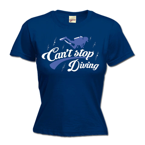123t Women's Can't Stop Diving Funny T-Shirt