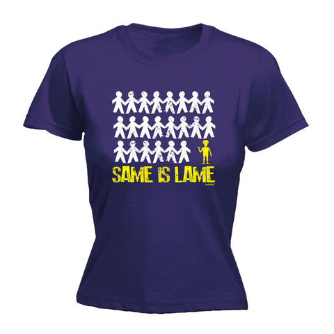 123t Women's Same Is Lame Alien Funny T-Shirt
