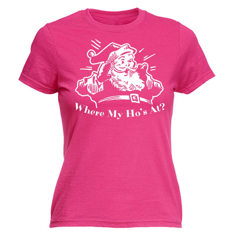 Women's Where My Ho's At - FITTED Christmas T-SHIRT