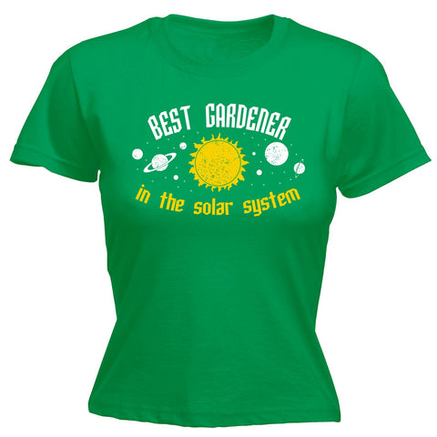 123t Women's Best Gardener In The Solar System Galaxy Design Funny T-Shirt