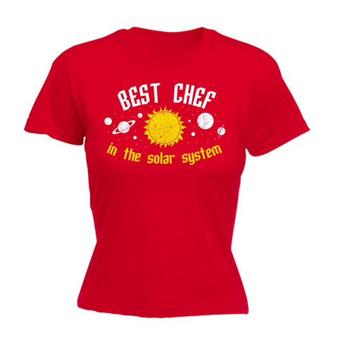 123t Women's Best Chef In The Solar System Galaxy Design Funny T-Shirt
