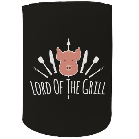 123t Stubby Holder - Lord Of The Grill Bbq Cooking Chef - Funny Novelty Birthday Gift Joke Beer