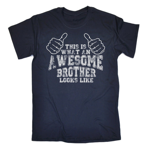 123t Men's This Is What An Awesome Brother Looks Like Funny T-Shirt