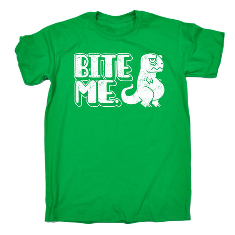123t Men's Bite Me Dinosaur Funny T-Shirt
