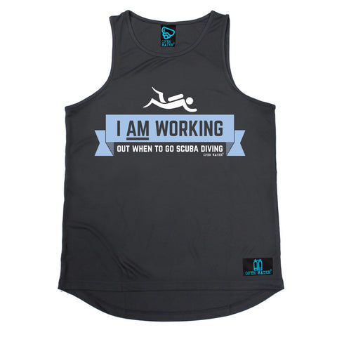 Open Water -  I Am Working Out When To Go Scuba Diving - MEN'S TRAINING VEST