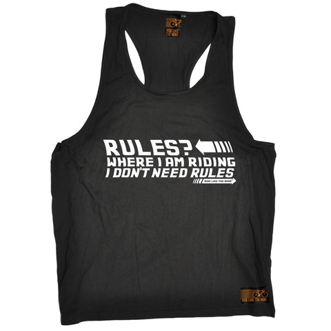 Ride Like The Wind Where I Am Riding I Don't Need Rules Cycling Men's Tank Top