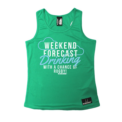 Up And Under Weekend Forecast Drinking With A Chance Of Rugby Girlie Training Vest