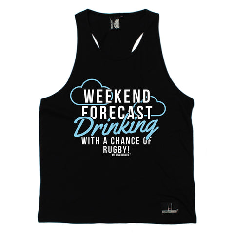 Up And Under Weekend Forecast Drinking With A Chance Of Rugby Men's Tank Top