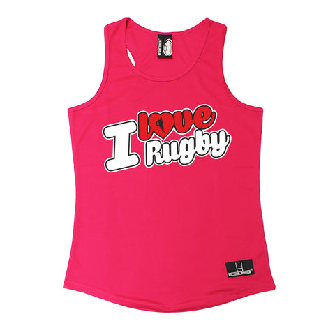 Up And Under I Love Rugby Girlie Training Vest