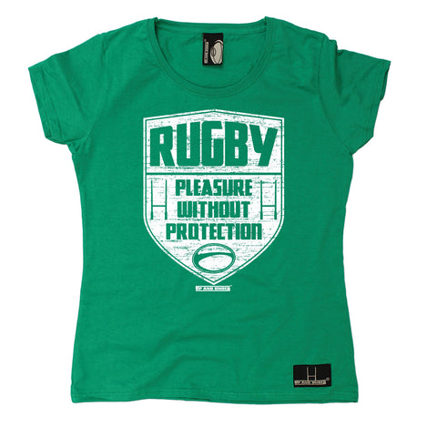 Up And Under Women's Rugby Pleasure Without Protection T-Shirt
