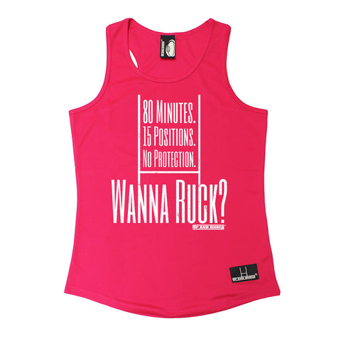 Up And Under Wanna Ruck ? Rugby Girlie Training Vest