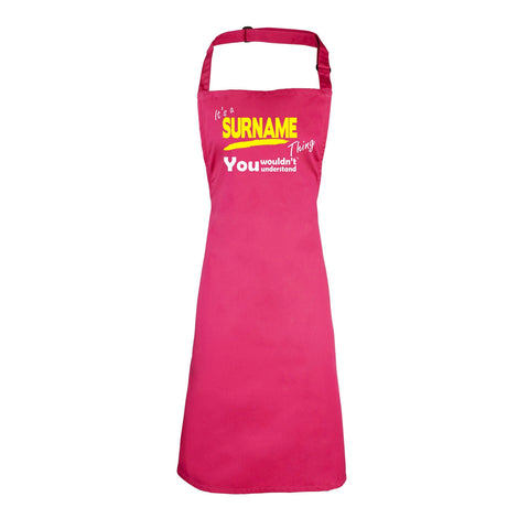 123t Custom Surname Thing You Wouldn't Understand Funny Apron - 123t clothing gifts presents