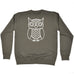123t Owl Design Funny Sweatshirt, 123t